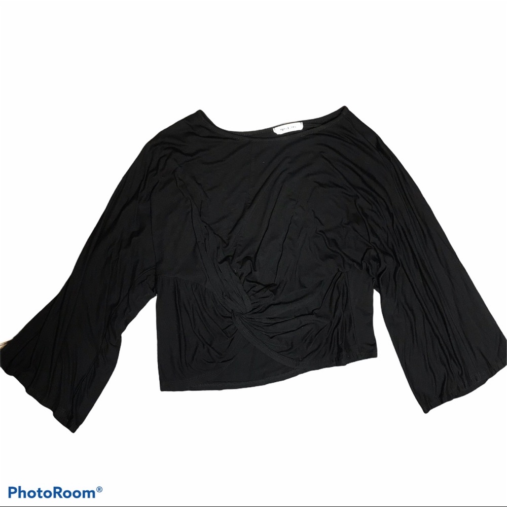 🌻Mickey and Joey Black Long Sleeve scrunch Front